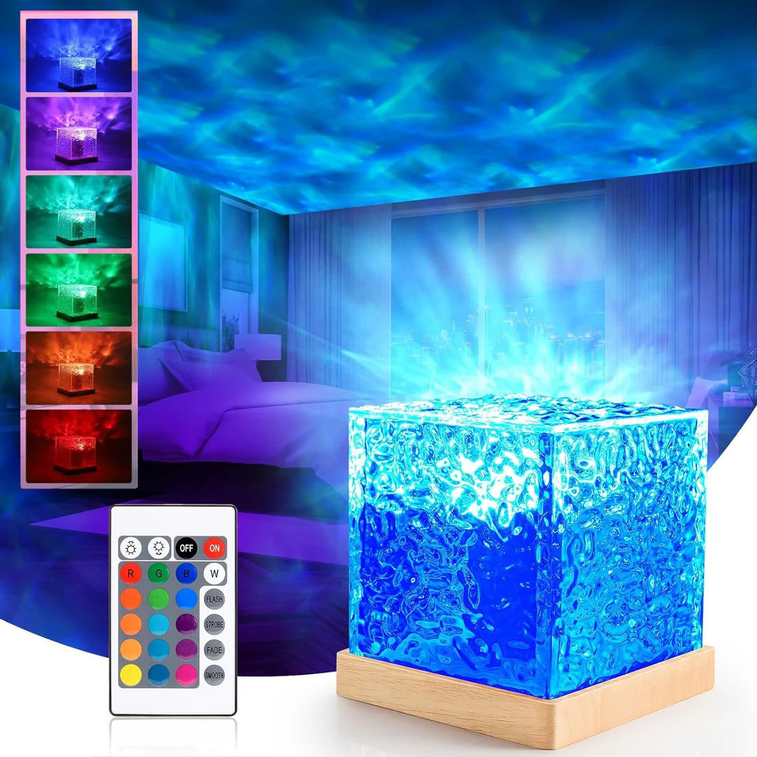 Multi Color Ocean Wave Water Night Light Projector